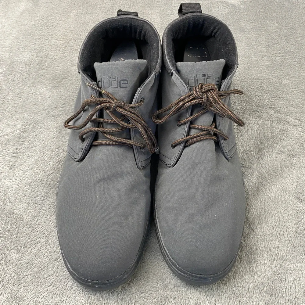 Hey Dude Spencer‎ Eco Boots Mens Size 15 US 48 EU Charcoal Chukka Comfort Warm